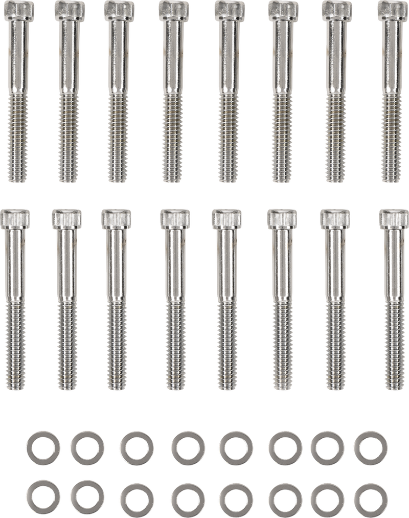 Bolt Kit - Primary Cover - Knurled - Chrome - Sportster