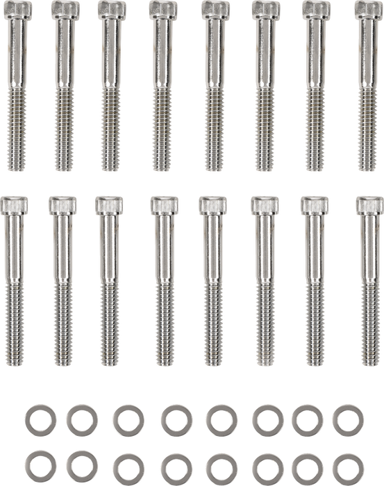 Bolt Kit - Primary Cover - Knurled - Chrome - Sportster