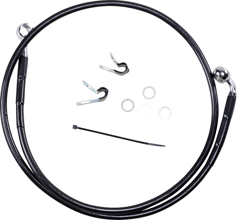 Brake Line - Front - Black - +6" - '04-'10 XL