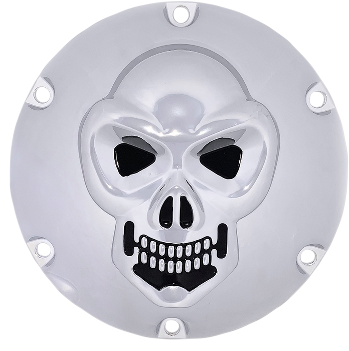Skull Derby Cover - Chrome - 6-Hole