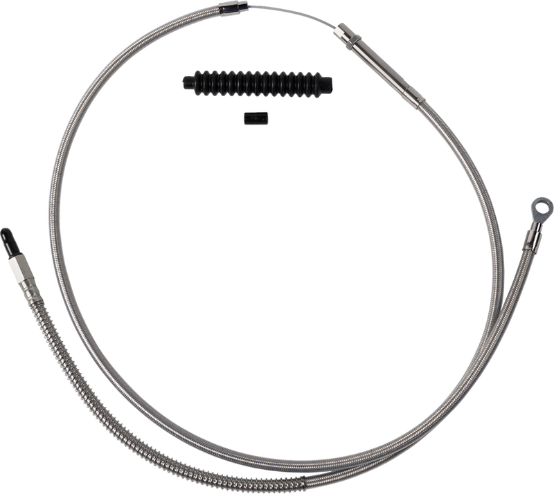 High-Efficiency Stainless Steel Clutch Cable for Harley-Davidson - +6" - '18-'23 Softail