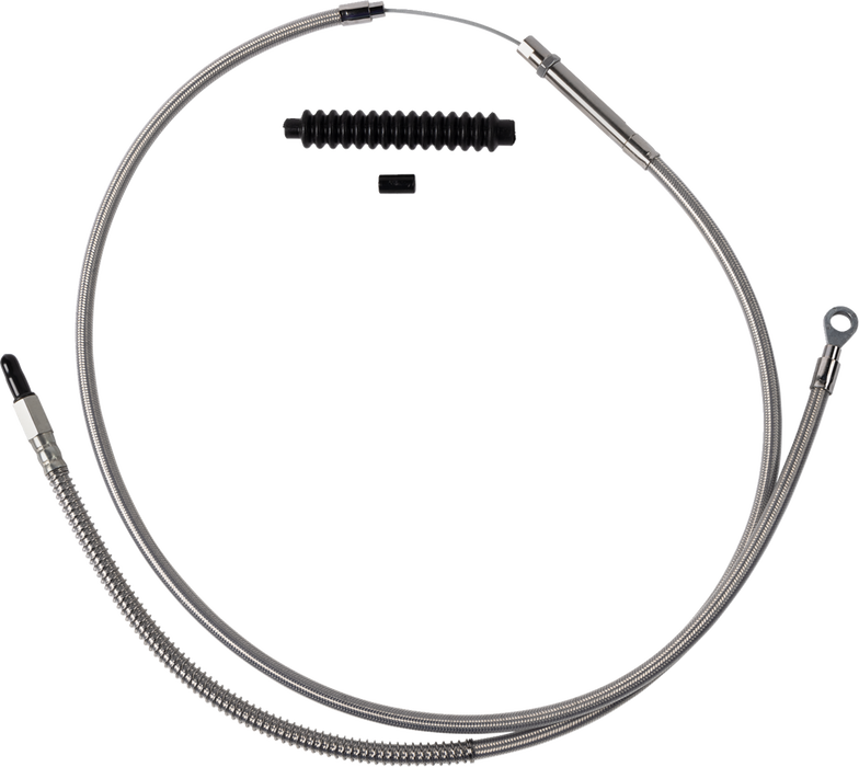 High-Efficiency Stainless Steel Clutch Cable for Harley-Davidson - +6" - '18-'23 Softail