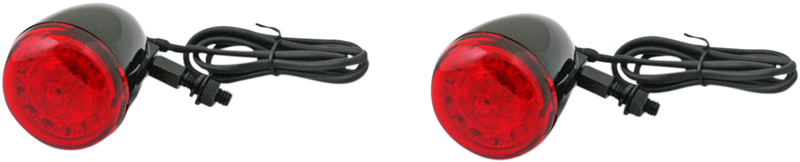 ProBEAMÂ® Universal Turn Signals - Gloss Black/Red