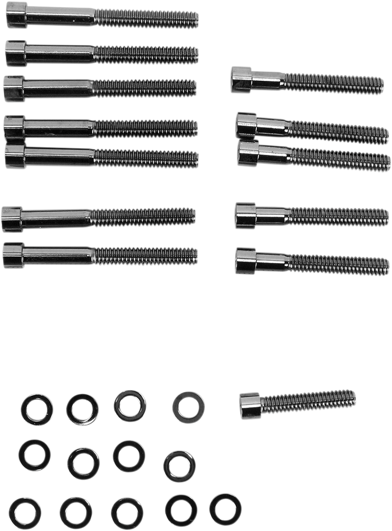 Bolt Kit - Cam Cover - Smooth - Black/Chrome - '04-'21 Sportster