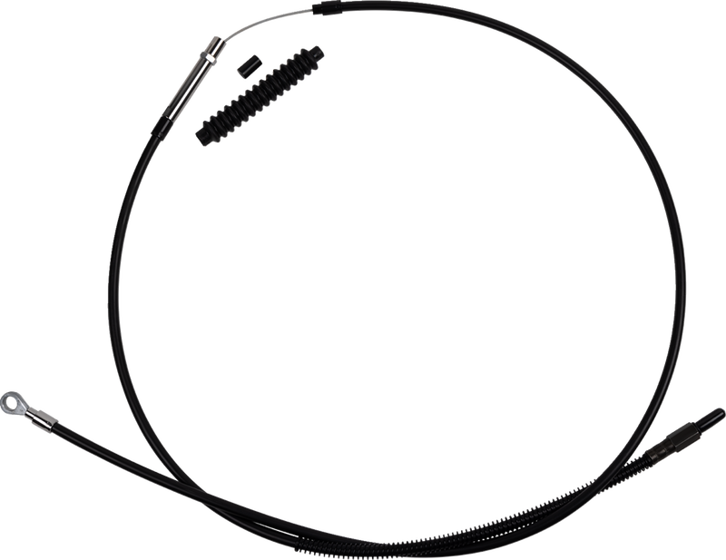High-Efficiency Black Vinyl Clutch Cable - +8" Size
