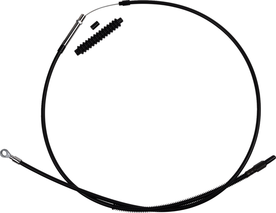 High-Efficiency Black Vinyl Clutch Cable - +8" Size