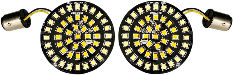 Bullet-Style Dual Front Turn Signal Insert - White - Amber