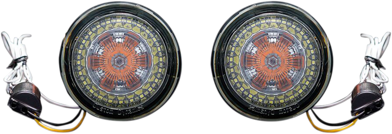 CUSTOM DYNAMICS AMBER/WHITE TURN SIGNAL INSERTS