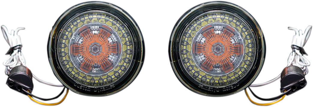 CUSTOM DYNAMICS AMBER/WHITE TURN SIGNAL INSERTS