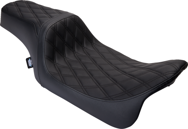 Predator 1Up Seat - Vinyl - Double Diamond Black Stitch - FLH '08-'23
