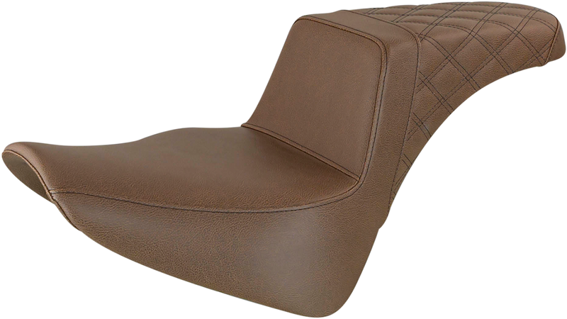Step-Up Seat - Rear Lattice Stitch - Brown