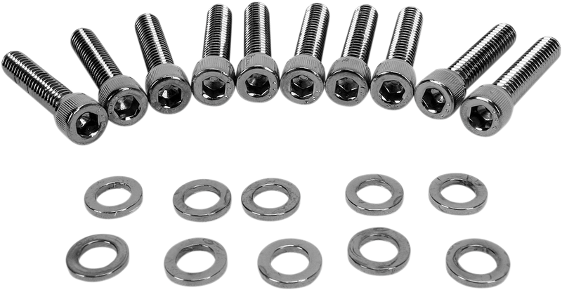 Bolt Kit - Cam Cover - Knurled - Black/Chrome - '99-'17 Twin Cam