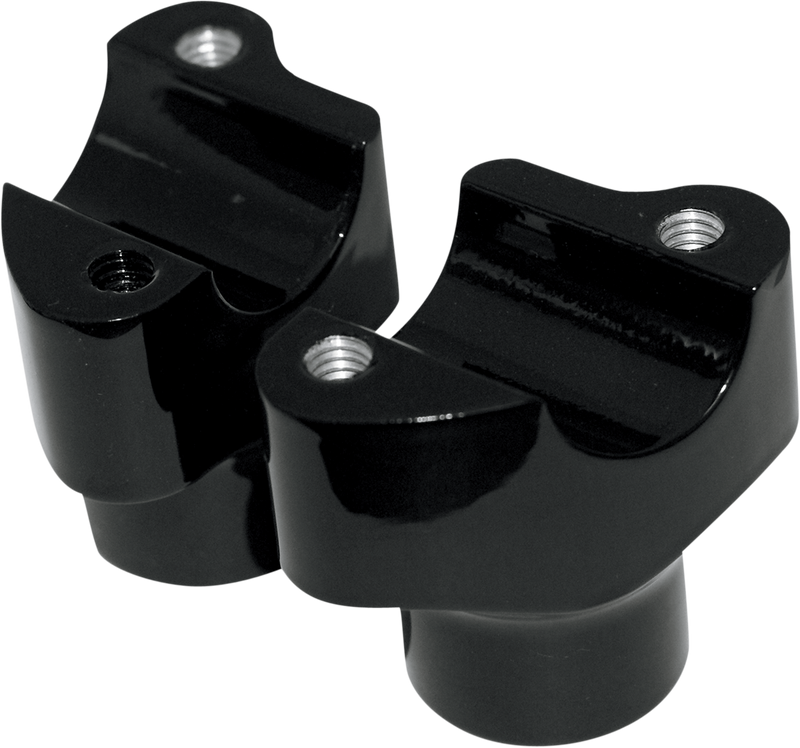 Buffalo Billet Aluminum Handlebar Risers - 1-1/2" - Black