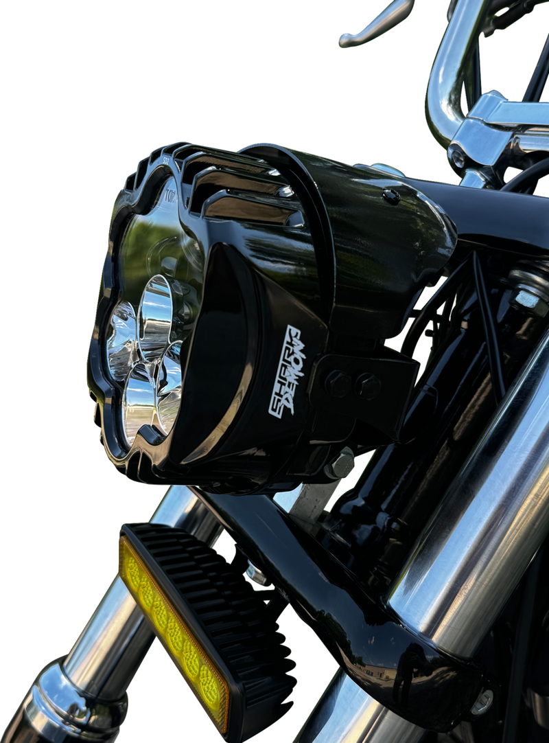 Shark Demon Headlight kit for Dyna, FXR, Softail, Sportster