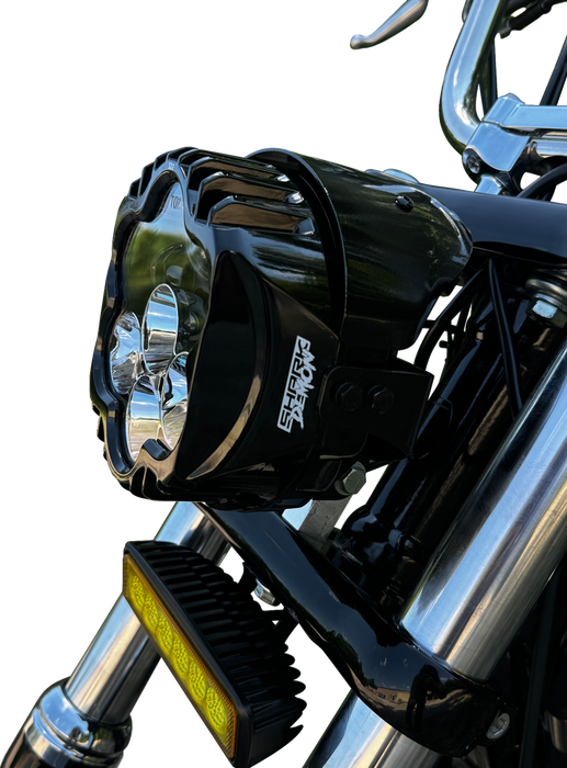 Shark Demon Headlight kit for Dyna, FXR, Softail, Sportster