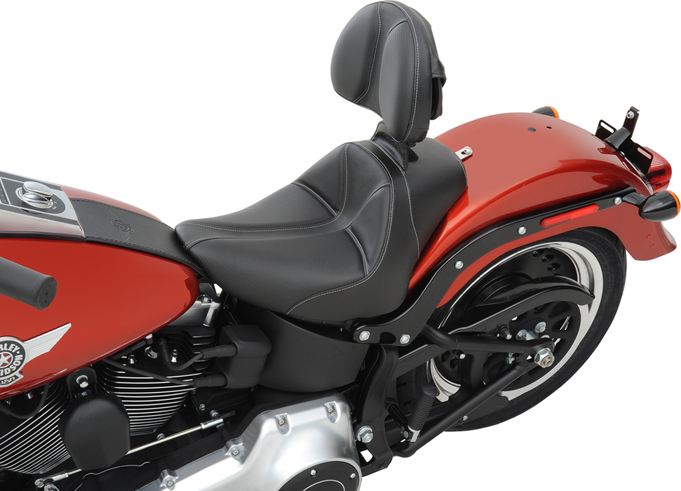 Dominator Solo Seat - w/o Backrest - Black w/ Gray Stitching - FL/FX '06-'17