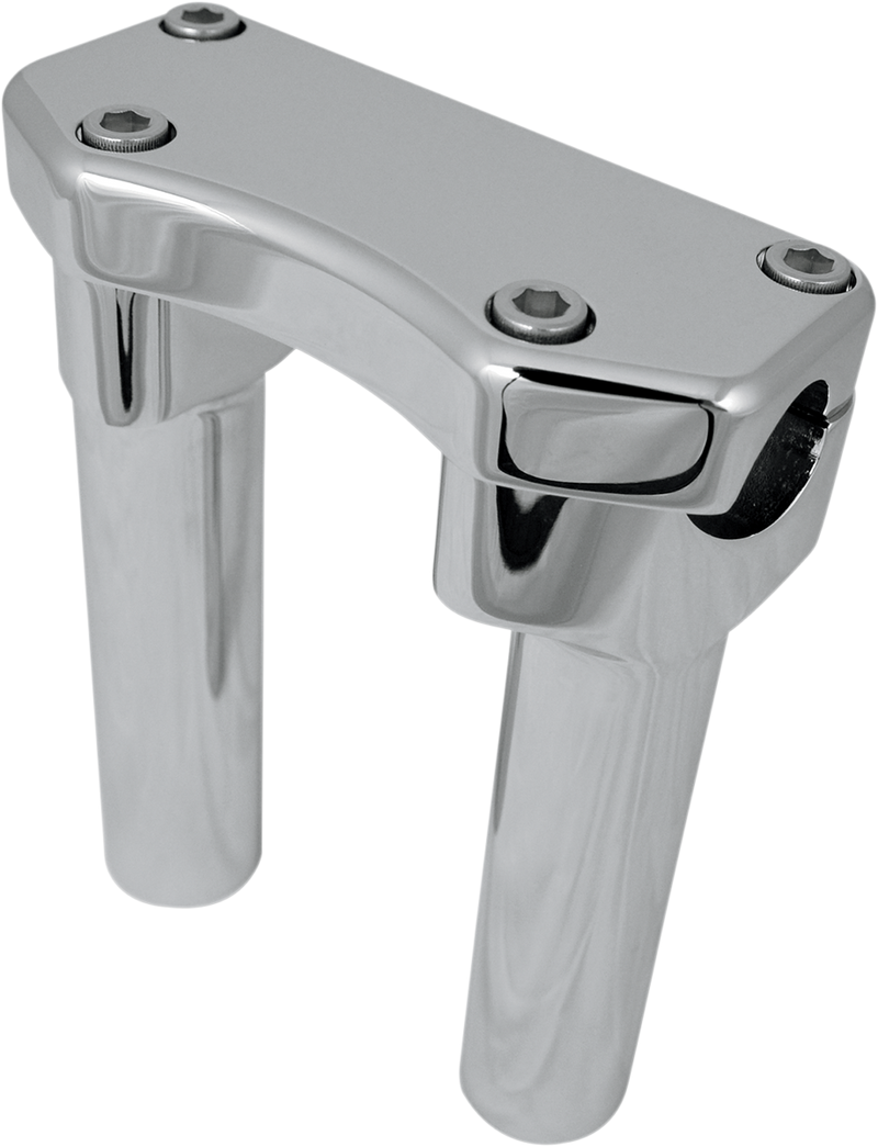 Handlebar Riser & Top Clamp Kit - 6" - Buffalo - Chrome