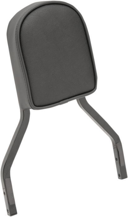 Sissy Bar Pad - Short - Smooth W/Piping - Black