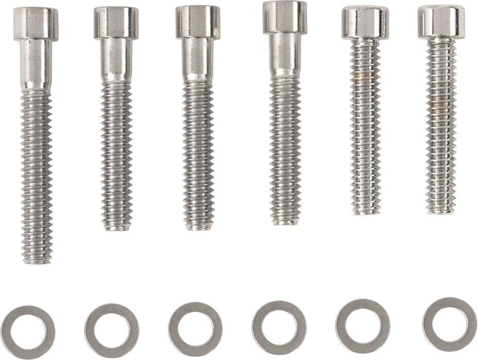 Bolt Kit - Cam Cover - Smooth - Chrome - '87-'92 Harley-Davidson