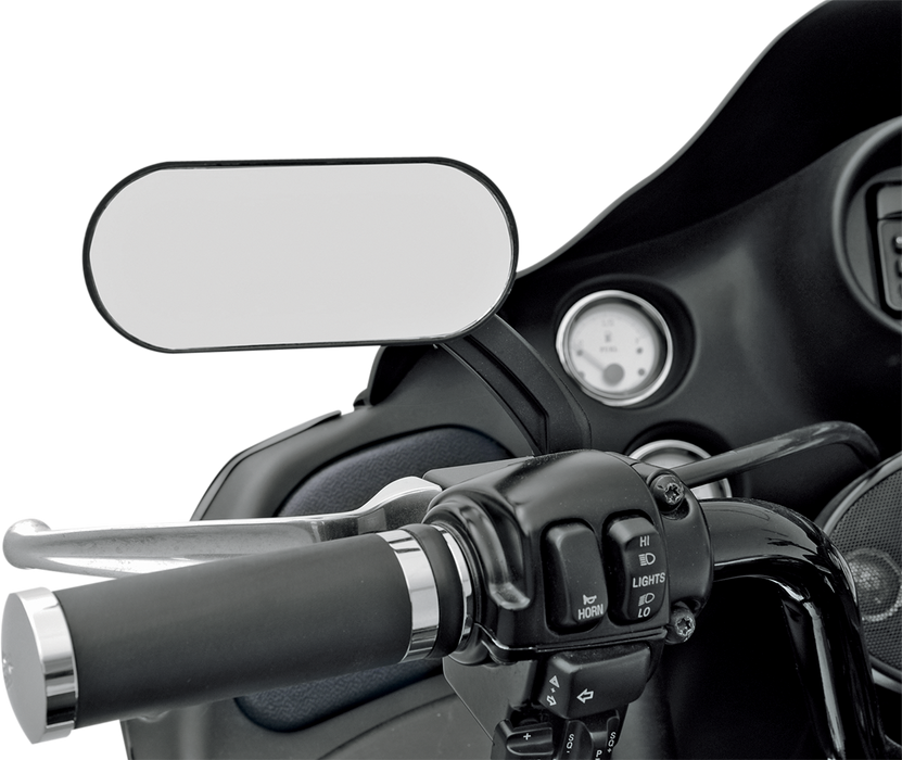 Mirror - Side View - Oval - Black/Matte - Each
