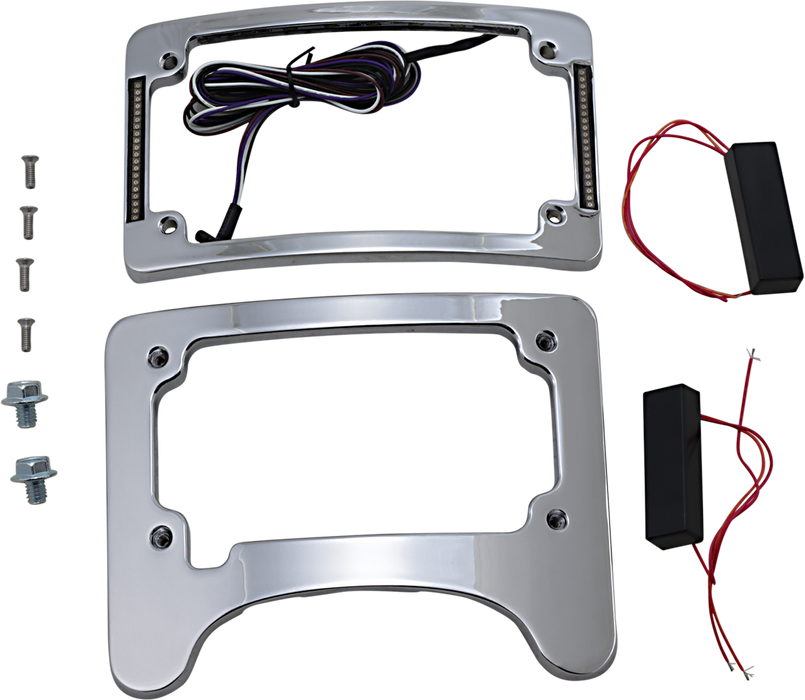 Turn Signal Eliminator/Illuminated Tri-Frame - Chrome