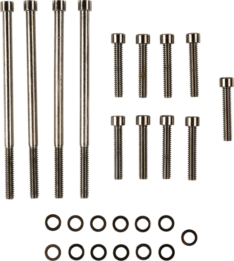 Bolt Kit - Primary Cover - Smooth - Black/Chrome - '07-'16 Touring