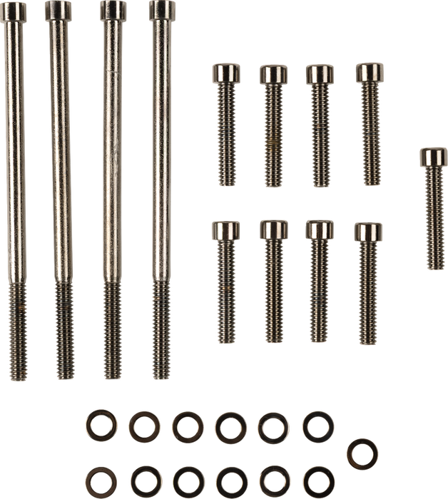 Bolt Kit - Primary Cover - Smooth - Black/Chrome - '07-'16 Touring