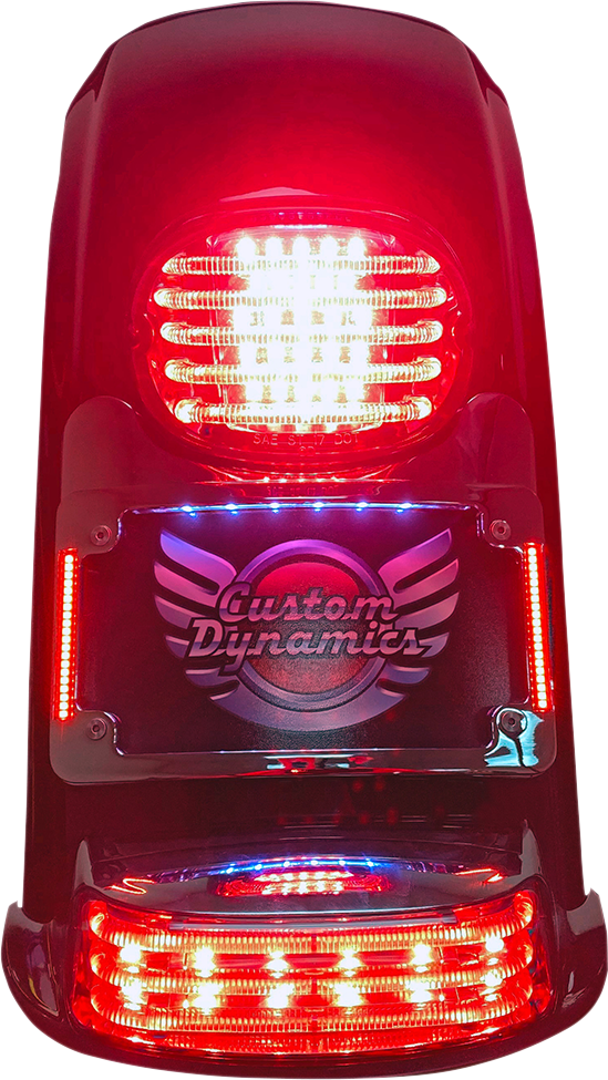 Turn Signal Eliminator/Illuminated Tri-Frame - Gloss Black