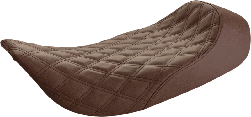 Renegade Solo Seat - Lattice Stitched - Brown - FLH '97-'07