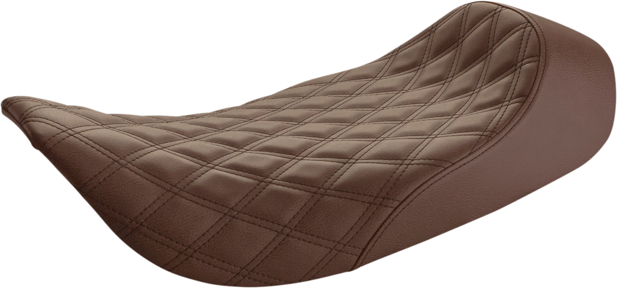Renegade Solo Seat - Lattice Stitched - Brown - FLH '97-'07