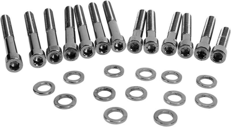 Bolt Kit - Cam Cover - Smooth - Black/Chrome - '04-'21 Sportster