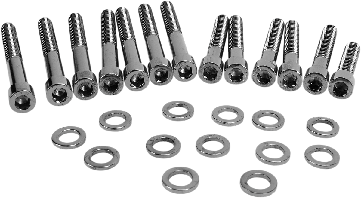 Bolt Kit - Cam Cover - Smooth - Black/Chrome - '04-'21 Sportster