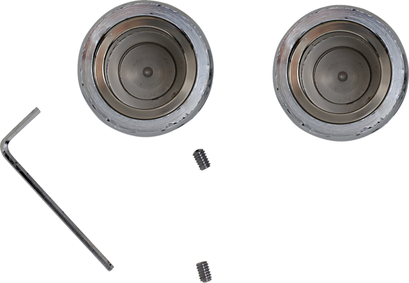 Axle Caps - Chrome - Front - Pair