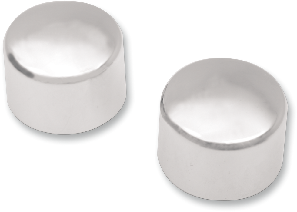 Axle Caps - Chrome - Front - Pair
