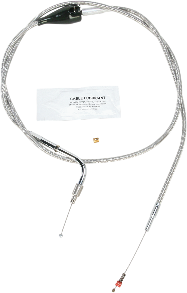 Stainless Steel Idle Cable - Cruise - +8" - '02-'06 FLH