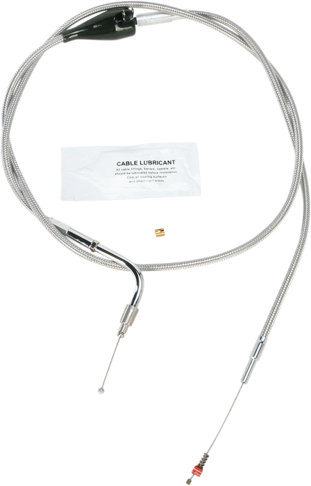 Stainless Steel Idle Cable - Cruise - +8" - '02-'06 FLH