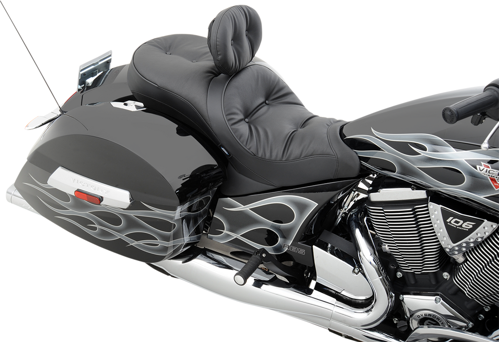 Low-Profile Touring Seat - Pillow Style - Black - Victory '10-'15