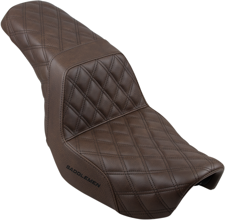 Step-Up Seat - Full Lattice Stitch - Brown - Dyna