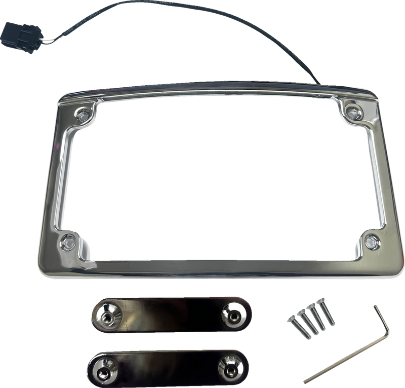License Plate Frame - LED - Chrome