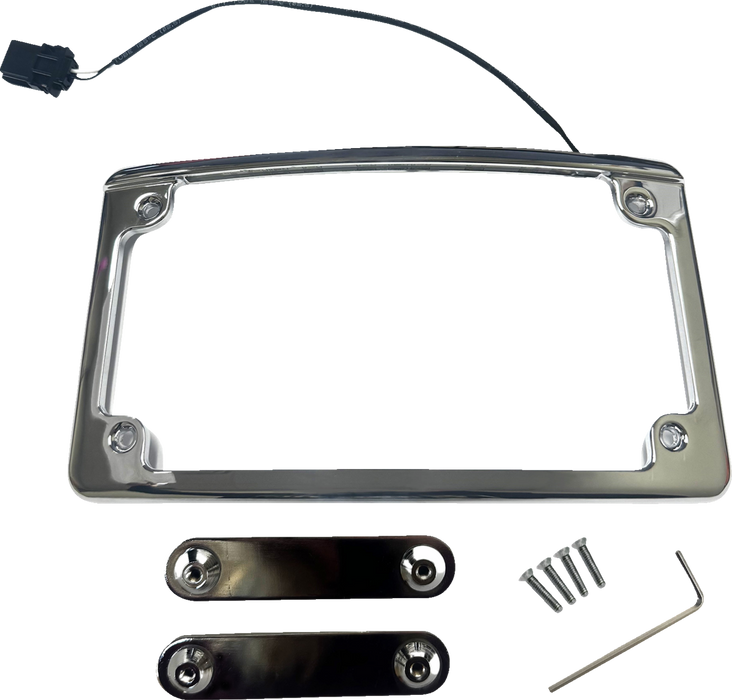 License Plate Frame - LED - Chrome