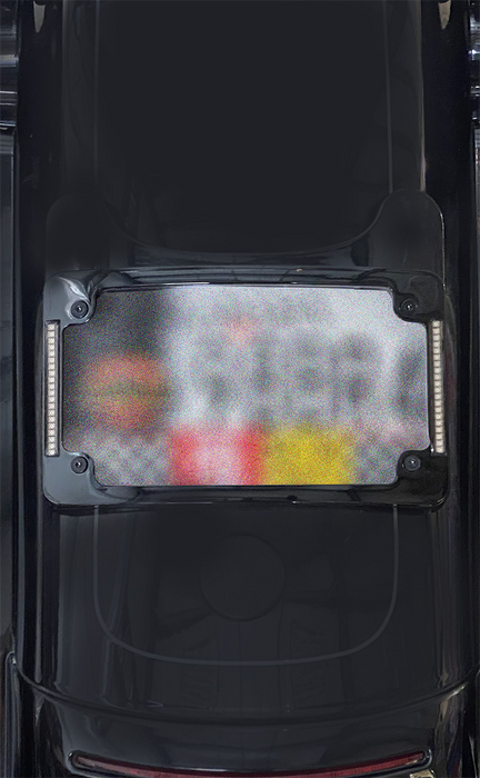 Curved License Plate Frame - Black
