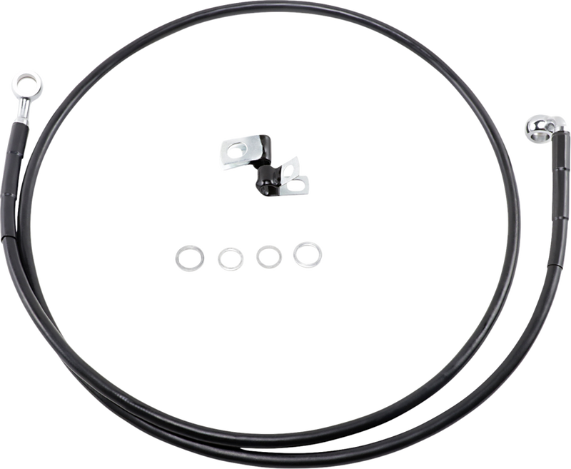 Brake Line - Front - Black - +10" - '99-'07 FXST