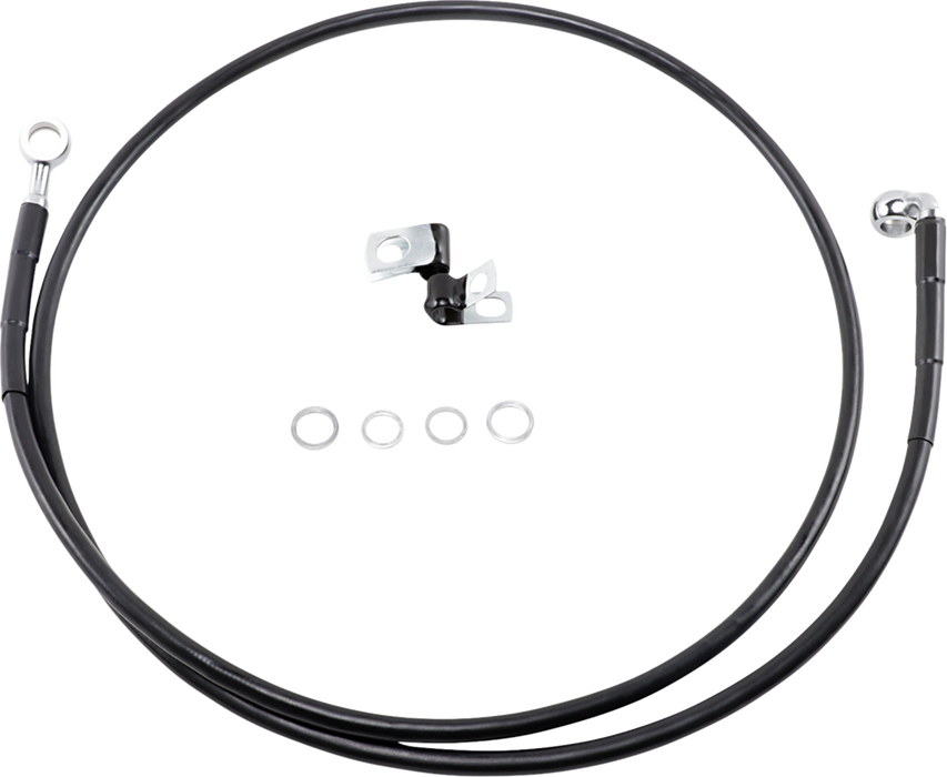 Brake Line - Front - Black - +10" - '99-'07 FXST