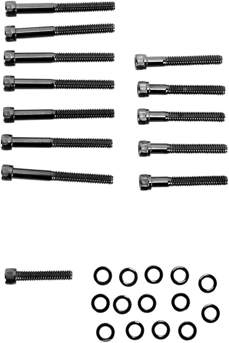 Bolt Kit - Cam Cover - Knurled - Black/Chrome - '04-'21 Sportster