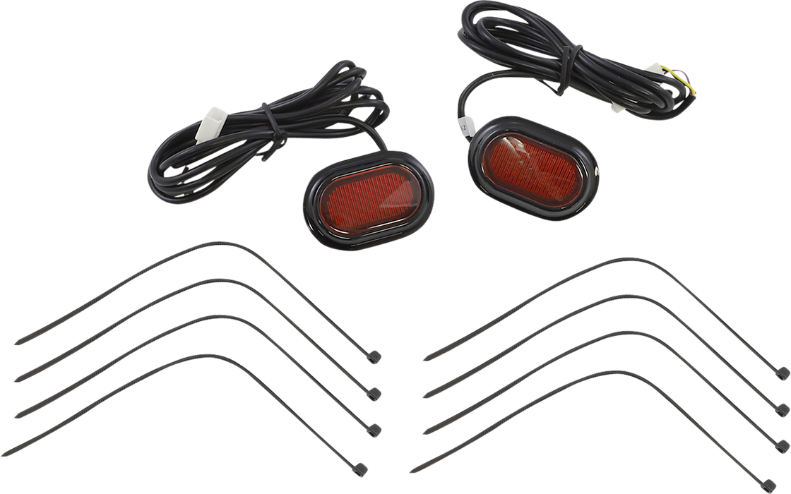 Antenna Grommet Light - Red Lens - Chrome