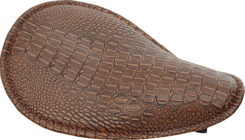 Seat - Spring Solo - Low-Profile - Small - Faux Alligator/Brown Stitching