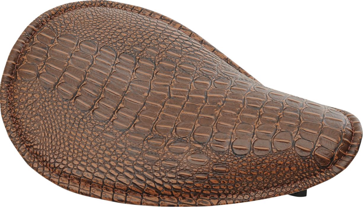 Seat - Spring Solo - Low-Profile - Small - Faux Alligator/Brown Stitching