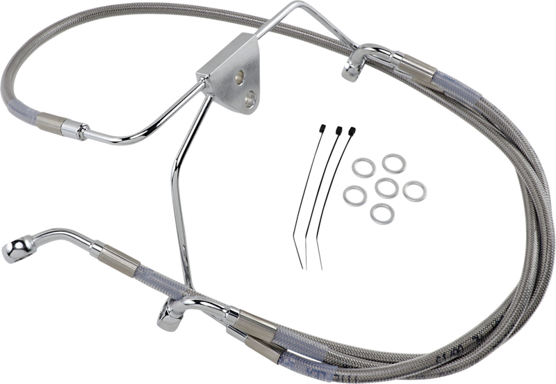 Brake Line - Front - +8" - Touring - Stainless Steel