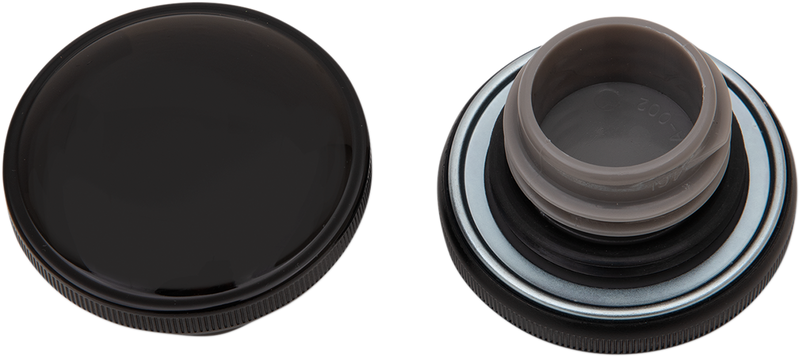 Screw-In Gas Cap - Vented (Right)/Non-Vented (Left) - Gloss Black