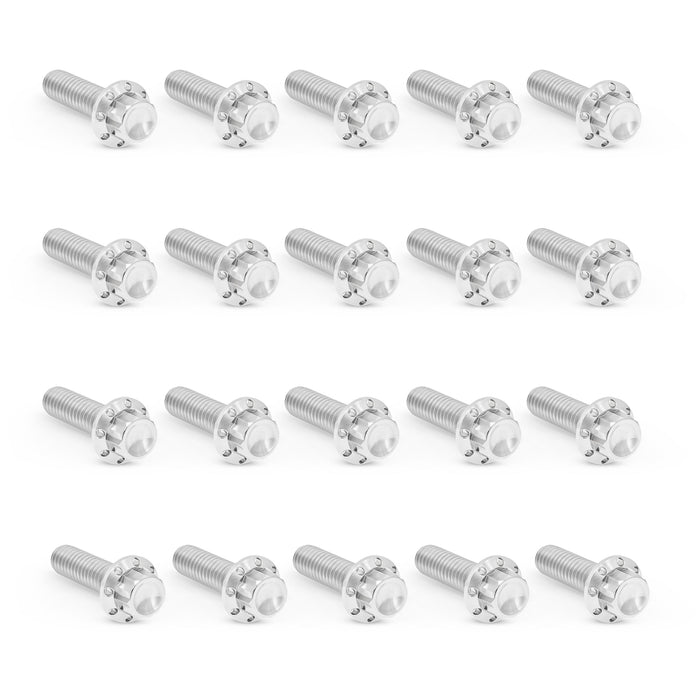 Rocker Box Titanium 12-Point Bolt Kits, Polished